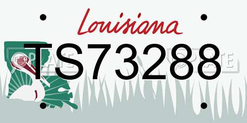 TS73288 Louisiana License Plate