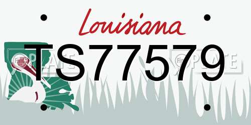 TS77579 Louisiana License Plate