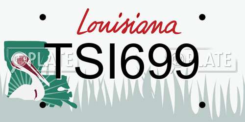 TSI699 Louisiana License Plate
