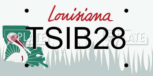 TSIB28 Louisiana License Plate