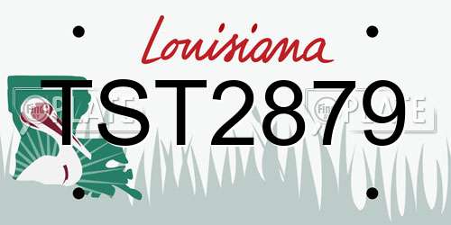 TST2879 Louisiana License Plate