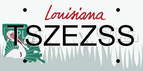 TSZEZSS Louisiana License Plate