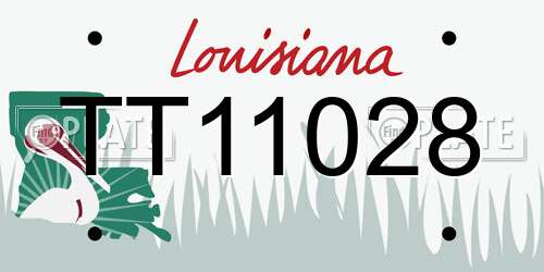 TT11028 Louisiana License Plate