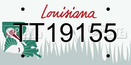 TT19155 Louisiana License Plate