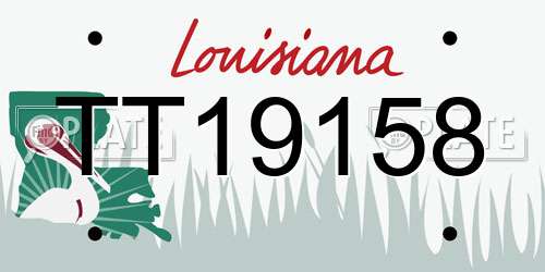 TT19158 Louisiana License Plate
