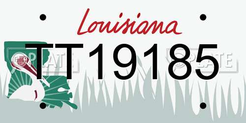 TT19185 Louisiana License Plate