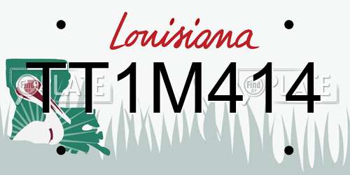 TT1M414 Louisiana License Plate