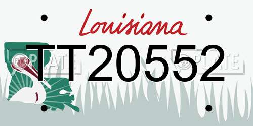 TT20552 Louisiana License Plate