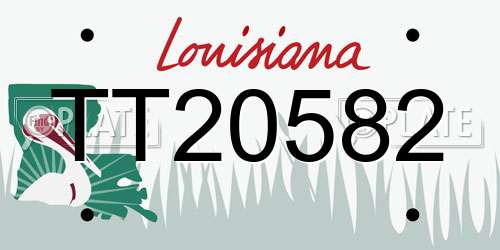 TT20582 Louisiana License Plate
