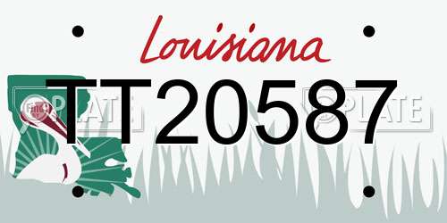 TT20587 Louisiana License Plate