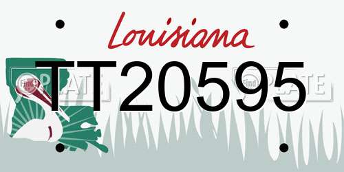 TT20595 Louisiana License Plate