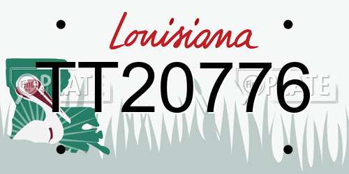 TT20776 Louisiana License Plate