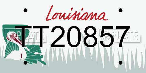 TT20857 Louisiana License Plate