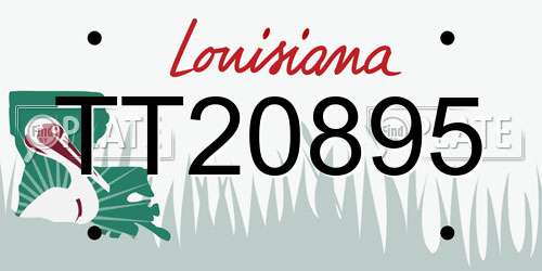 TT20895 Louisiana License Plate