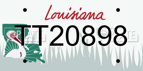 TT20898 Louisiana License Plate