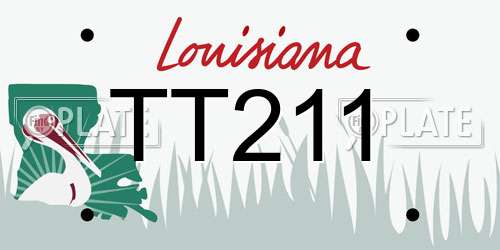 TT211 Louisiana License Plate