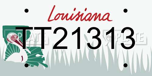 TT21313 Louisiana License Plate