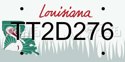 TT2D276 Louisiana License Plate