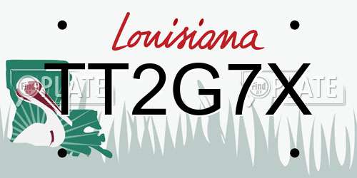 TT2G7X Louisiana License Plate