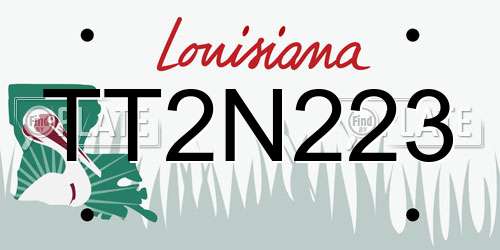 TT2N223 Louisiana License Plate