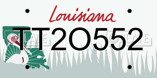 TT2O552 Louisiana License Plate