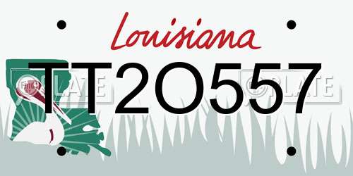 TT2O557 Louisiana License Plate