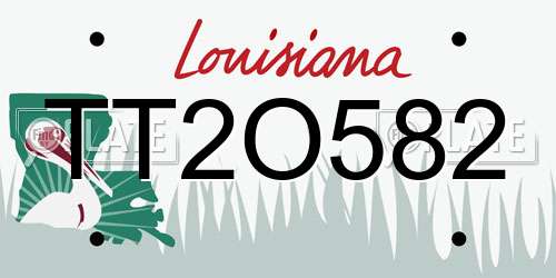 TT2O582 Louisiana License Plate