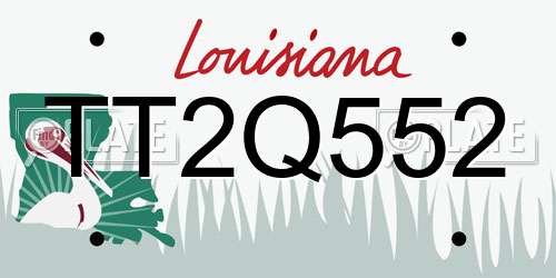 TT2Q552 Louisiana License Plate