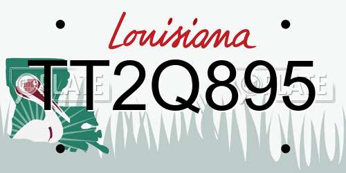 TT2Q895 Louisiana License Plate