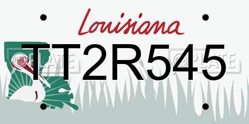 TT2R545 Louisiana License Plate