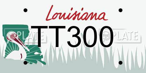 TT300 Louisiana License Plate