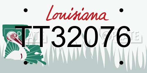 TT32076 Louisiana License Plate