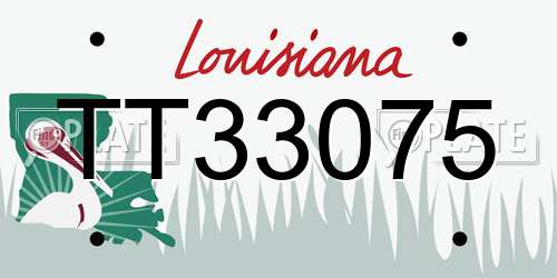 TT33075 Louisiana License Plate