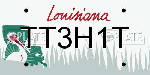 TT3H1T Louisiana License Plate