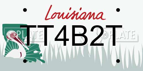 TT4B2T Louisiana License Plate
