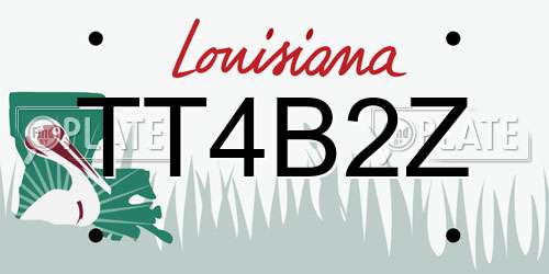 TT4B2Z Louisiana License Plate