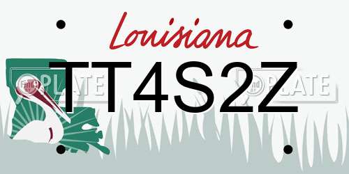 TT4S2Z Louisiana License Plate