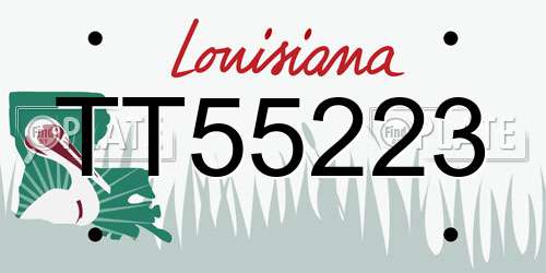 TT55223 Louisiana License Plate