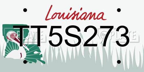 TT5S273 Louisiana License Plate