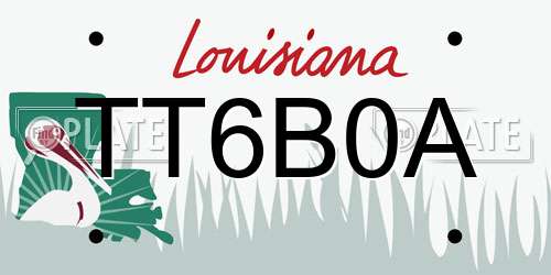 TT6B0A Louisiana License Plate