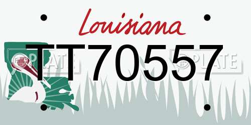 TT70557 Louisiana License Plate
