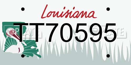 TT70595 Louisiana License Plate