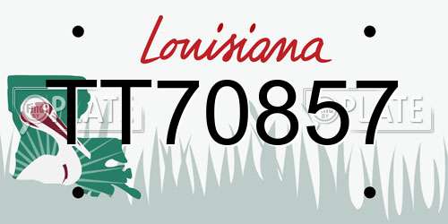 TT70857 Louisiana License Plate