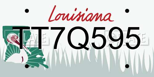 TT7Q595 Louisiana License Plate