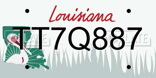 TT7Q887 Louisiana License Plate