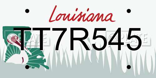 TT7R545 Louisiana License Plate