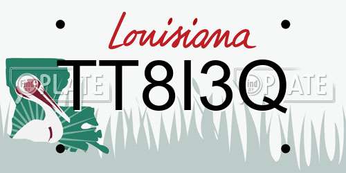 TT8I3Q Louisiana License Plate