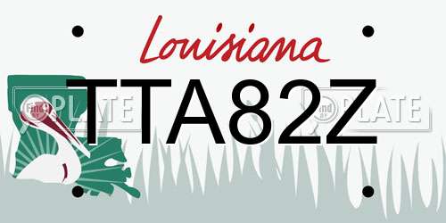 TTA82Z Louisiana License Plate
