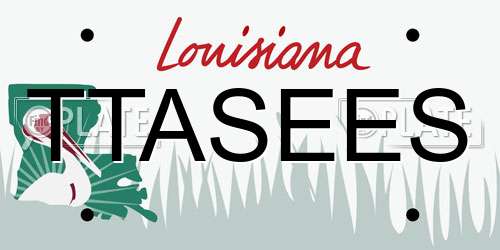 TTASEES Louisiana License Plate