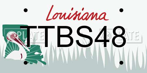 TTBS48 Louisiana License Plate